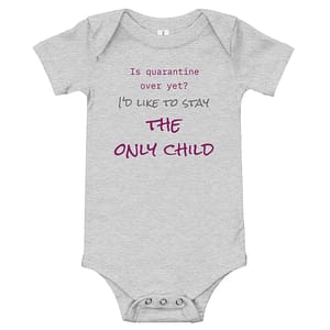 Customizable: THE ONLY CHILD, Baby short sleeve one piece